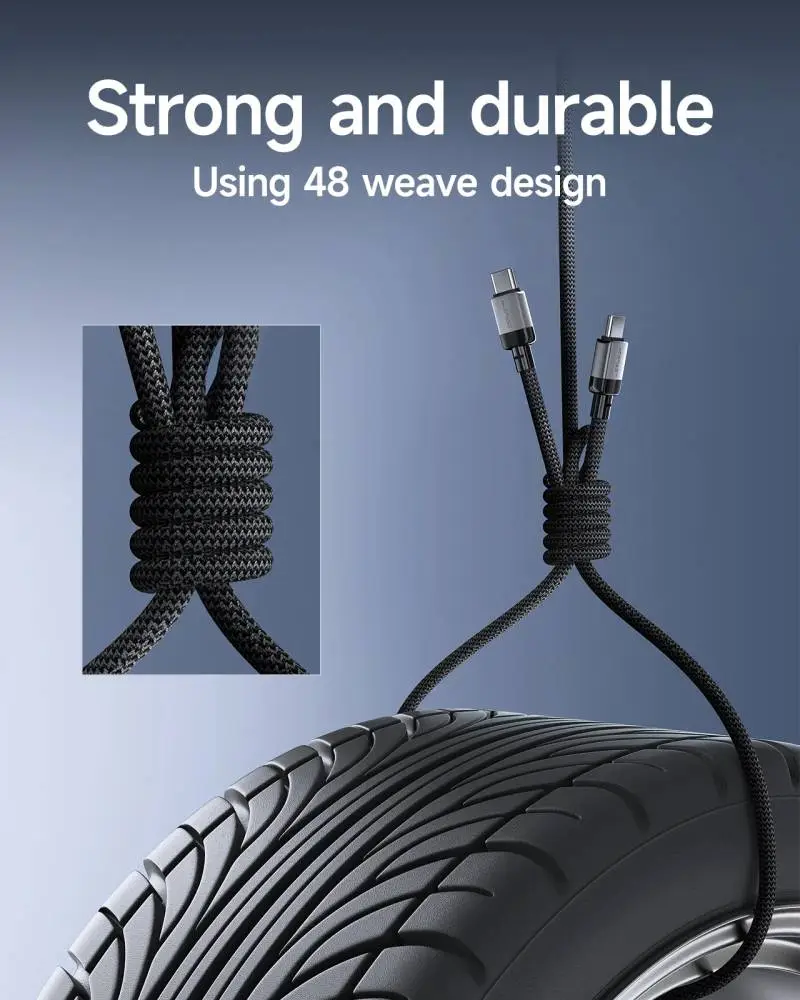 Acefast Кабел USB-C to USB-C Cable 60W Nylon Braided 1.20m - C9-03 - Black