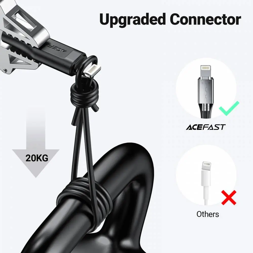 Acefast Кабел USB-C to Lightning Cable 30W 1.20m MFI Certified TPE - C3-01 - White