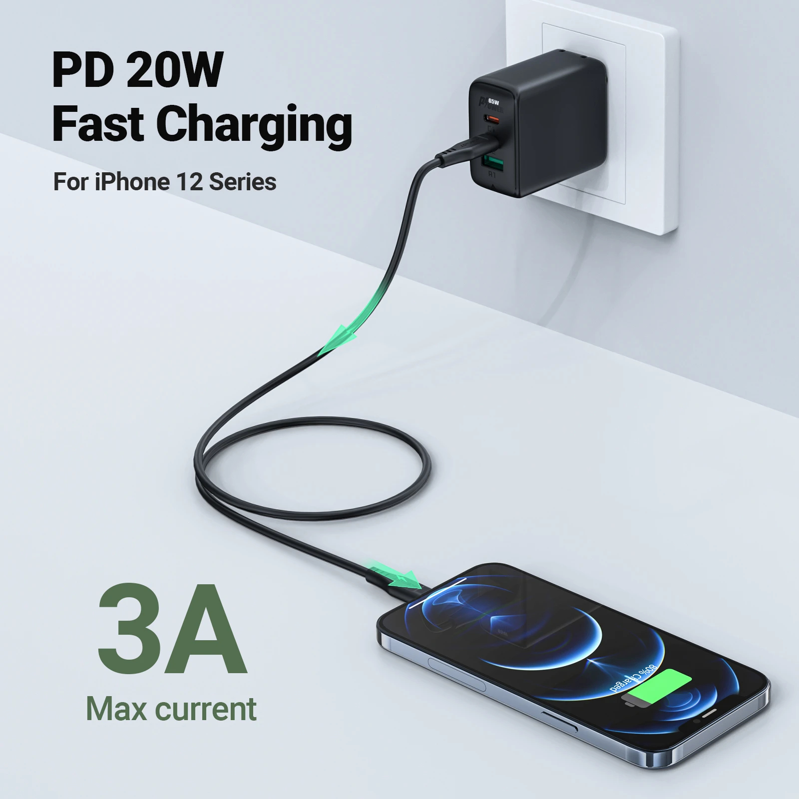 Acefast Кабел USB-C to Lightning Cable 30W 1.20m MFI Certified TPE - C3-01 - White
