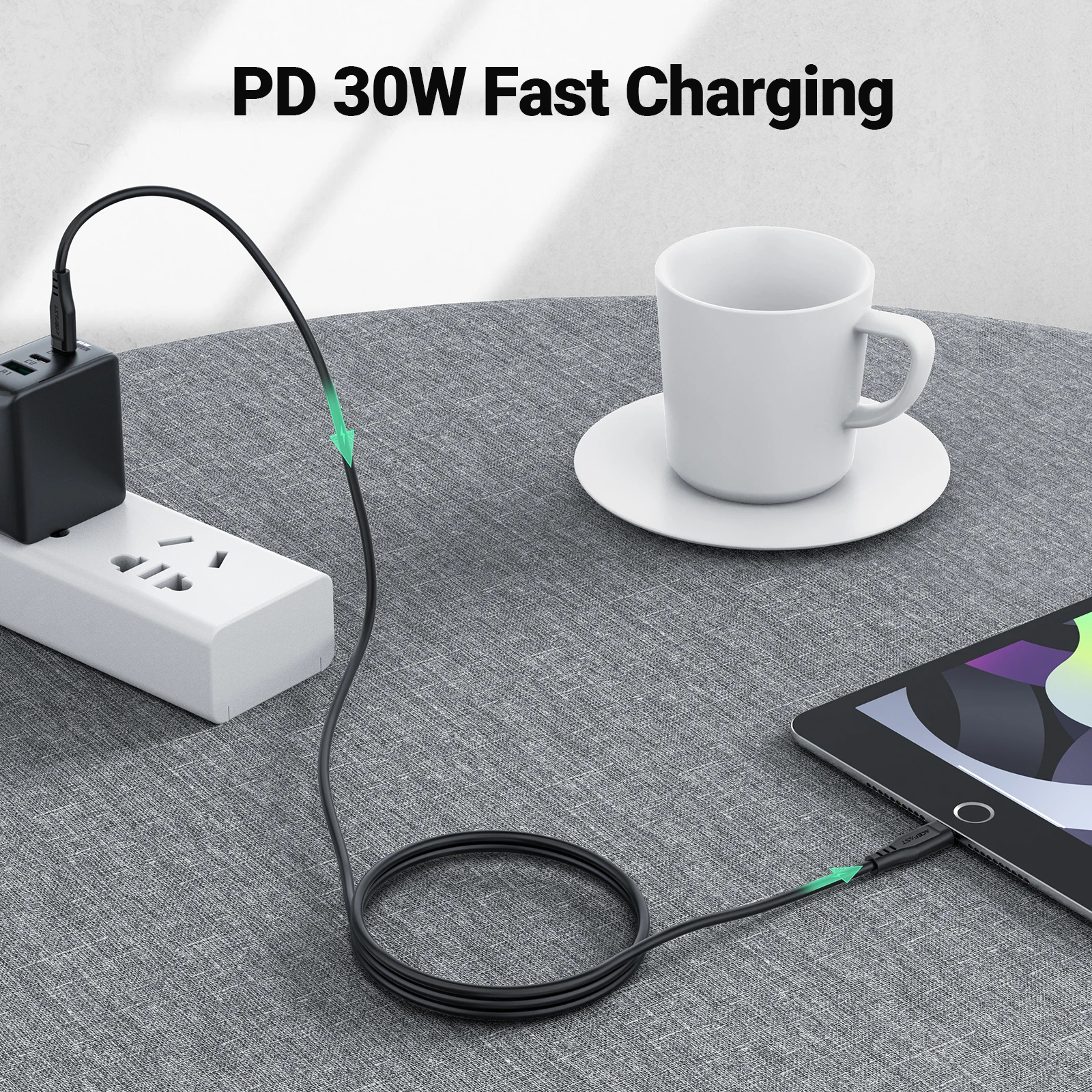 Acefast Кабел USB-C to Lightning Cable 30W 1.20m MFI Certified TPE - C3-01 - White
