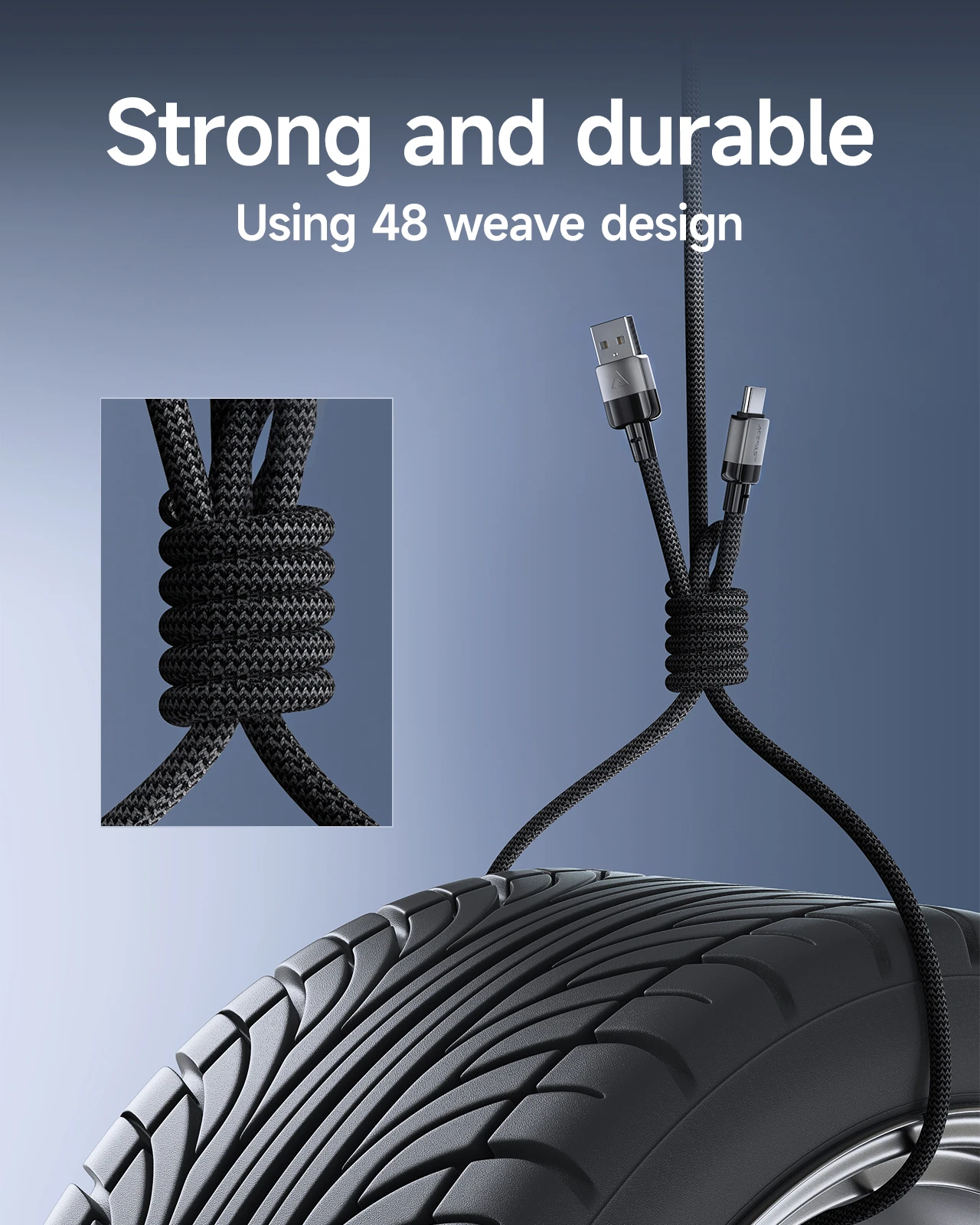 Acefast Кабел USB-A to USB-C Cable 60W 1.2m - C9-04 - Black
