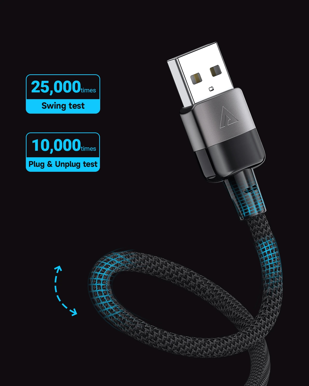 Acefast Кабел USB-A to USB-C Cable 60W 1.2m - C9-04 - Black