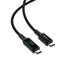 Acefast Кабел USB-C to USB-C Cable 100W 2m with digital display - C6-03 - Black