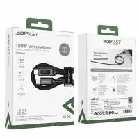 Acefast Кабел USB-C to USB-C Cable 100W 2m with digital display - C6-03 - Black