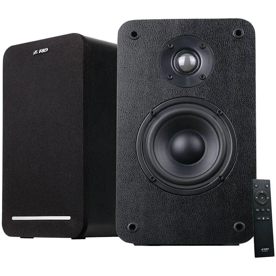 Колонки FENDA R40BT 2.0 Multimedia Speakers, 60W RMS (30Wx2), 2x1'' Tweeter + 2x4'' Woofer, BT 5.0/Optical/AUX/USB/Remote Control/Wooden/Black