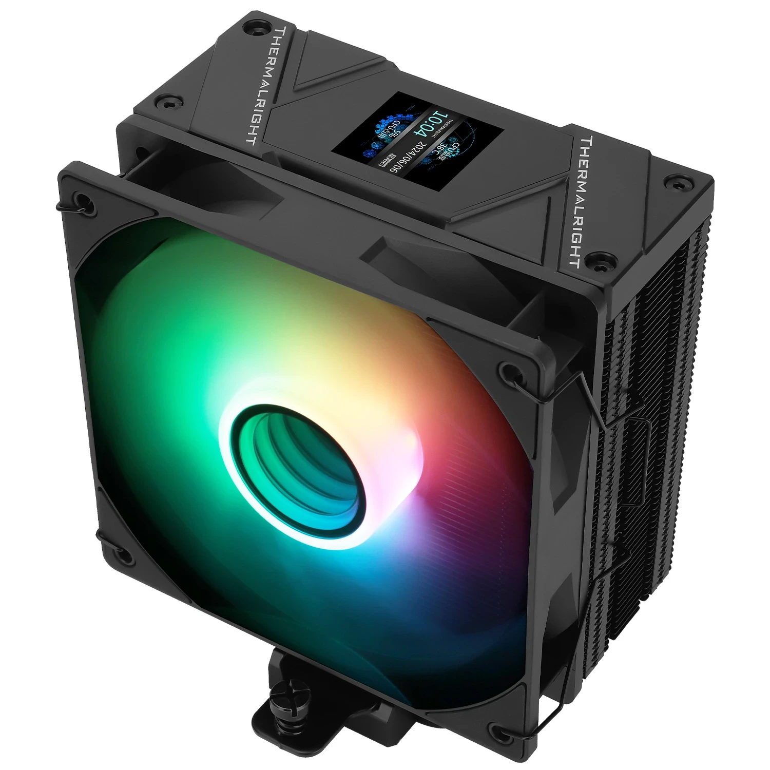Охладител за процесор Thermalright Cooler Assassin Spirit 120 Vision A-RGB Black - LCD Display, Infinity Mirror
