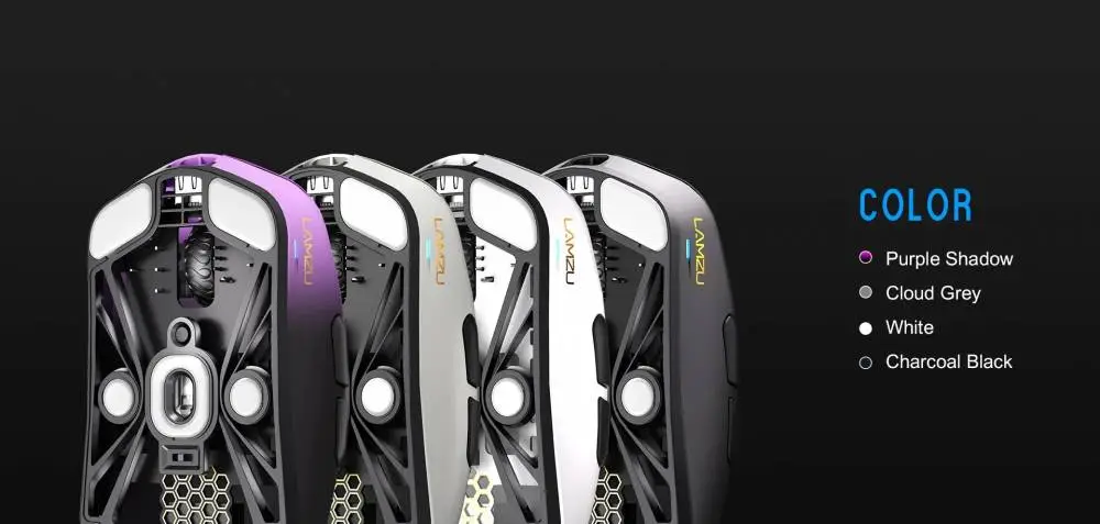 Геймърска мишка Lamzu MAYA X 8K - Wireless Gaming Mouse - Cloud Grey