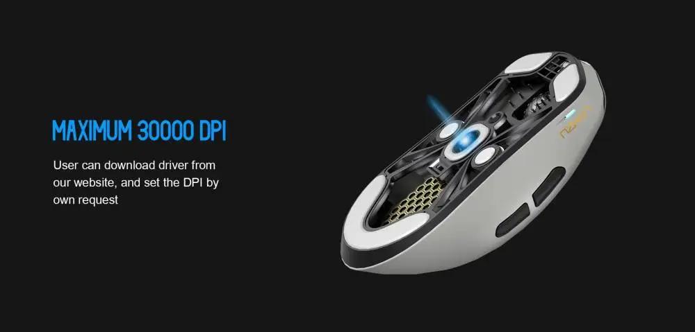 Геймърска мишка Lamzu MAYA X 8K - Wireless Gaming Mouse - Cloud Grey