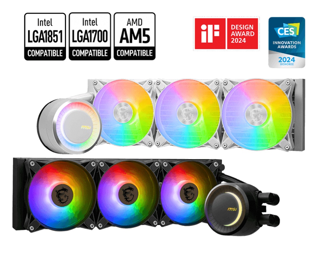 Водно охлаждане за компютър MSI MAG CORELIQUID E360 WHITE