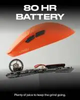 Геймърска мишка Lamzu MAYA X 8K - Wireless Gaming Mouse - Fnatic Special Edition Orange