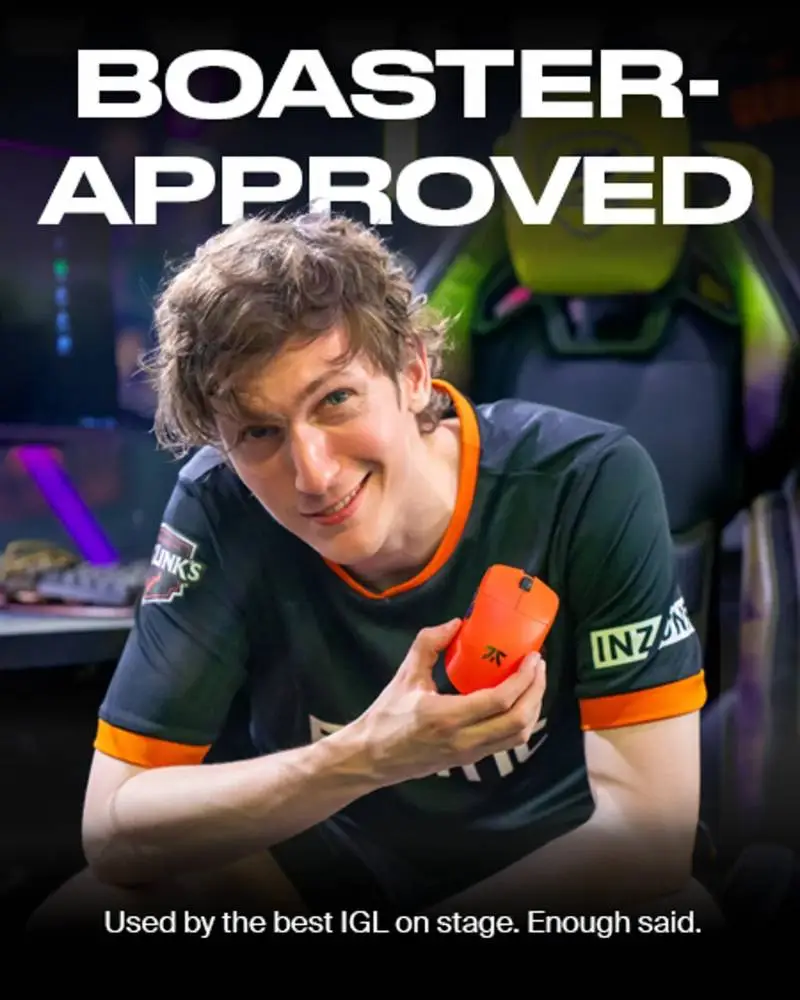 Геймърска мишка Lamzu MAYA X 8K - Wireless Gaming Mouse - Fnatic Special Edition Orange