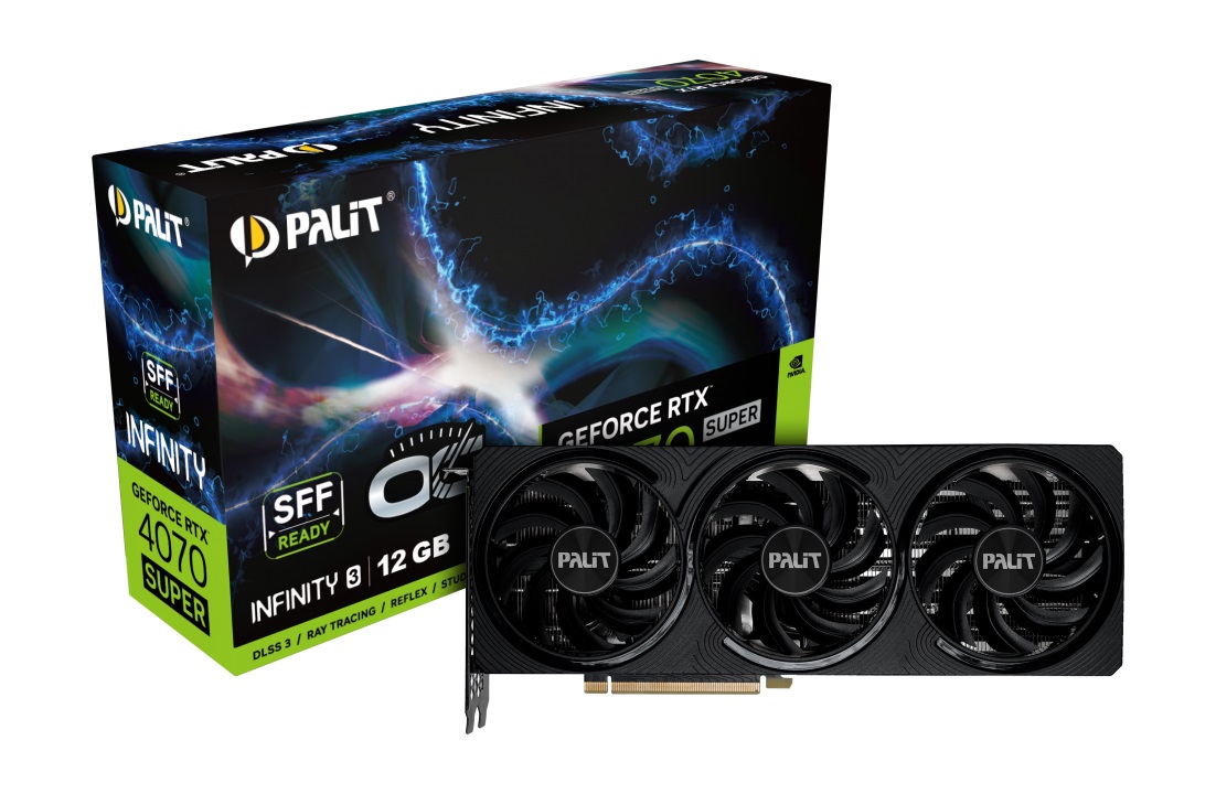 Видео карта Palit GeForce RTX 4070 SUPER Infinity 3 OC 12GB - NED407ST19K9-1043S