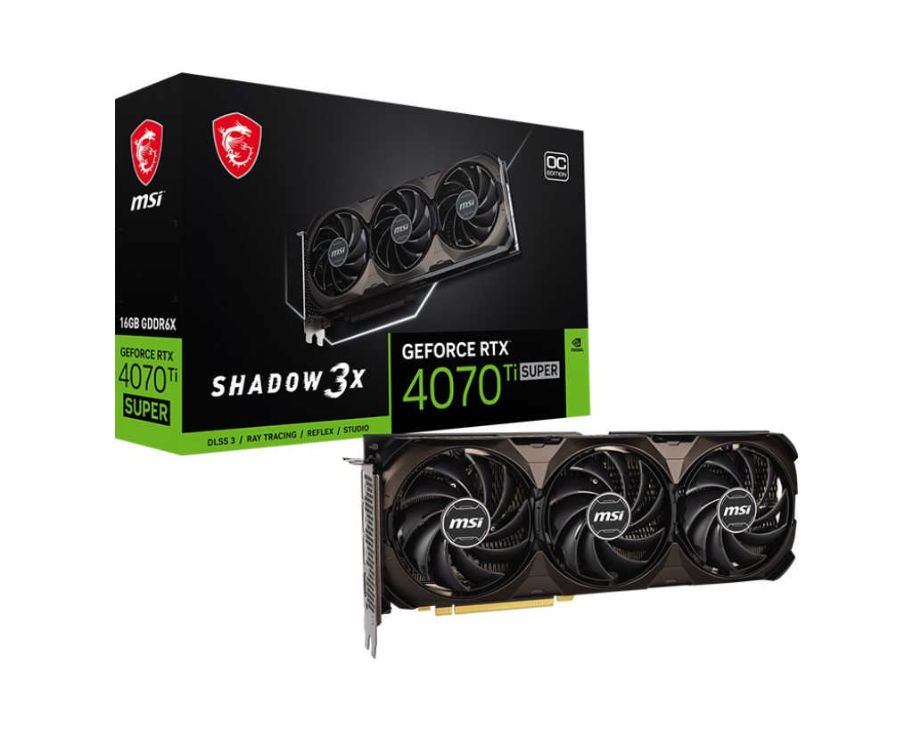 Видео карта MSI GeForce RTX 4070 Ti SUPER 16G SHADOW 3X OC - 912-V513-886