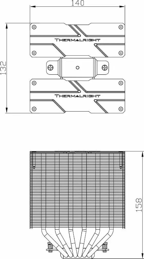 Охладител за процесор Thermalright Peerless Assassin 140 Black CPU Cooler Dual-Tower