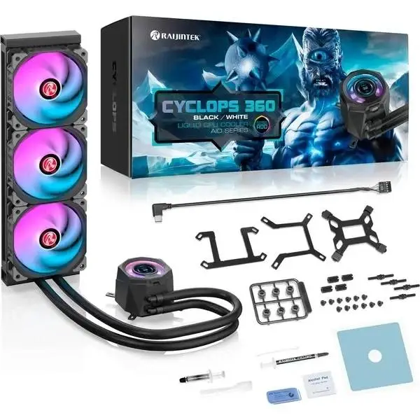 Răcire cu apă pentru procesor Raijintek CYCLOPS 360 Black Water Cooling