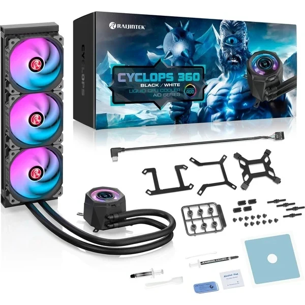 Răcire cu apă pentru procesor Raijintek CYCLOPS 360 Black Water Cooling