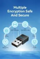 Безжичен адаптер Vention WiFi USB adapter Dual Band, 650Mbps, Black - KDSB0