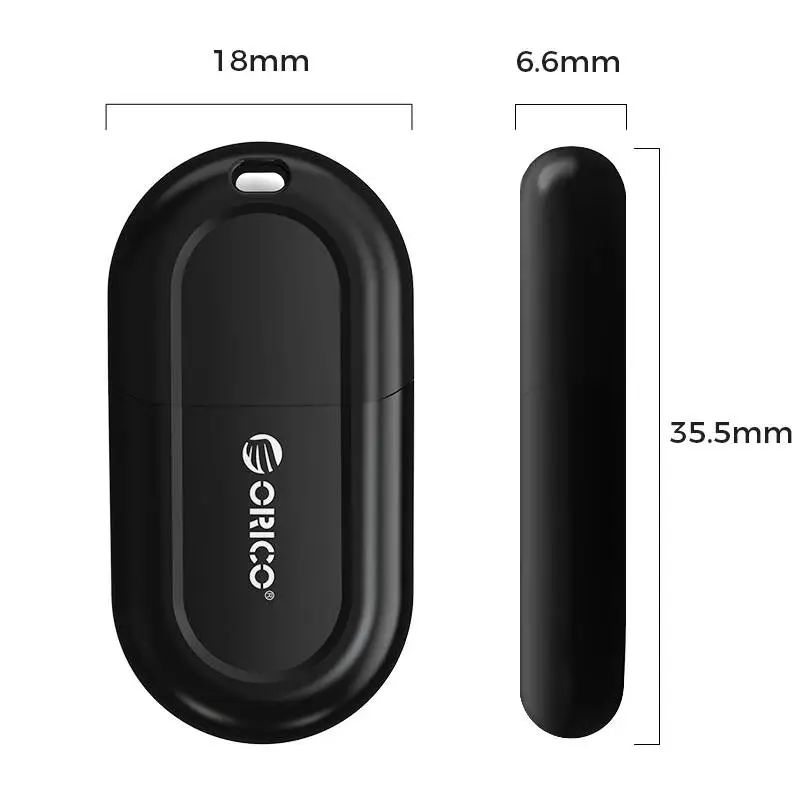 Orico блутут адаптер Bluetooth 5.0 USB adapter, black - BTA-53-BK