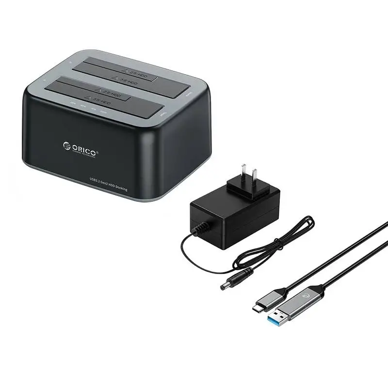 Orico docking station Storage - HDD/SSD Dock - 2 BAY 2.5/3.5 USB-C/USB-A - 6829C3-V1