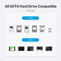 Orico докинг станция Storage - HDD/SSD Dock - 2.5/3.5 inch USB-C/USB-A - 6819C3-V1