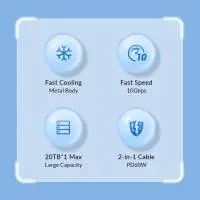 Orico докинг станция Storage - HDD/SSD Dock - 2 BAY Offline Clone 2.5/3.5 USB-C/USB-A - 6626C3-C-V1