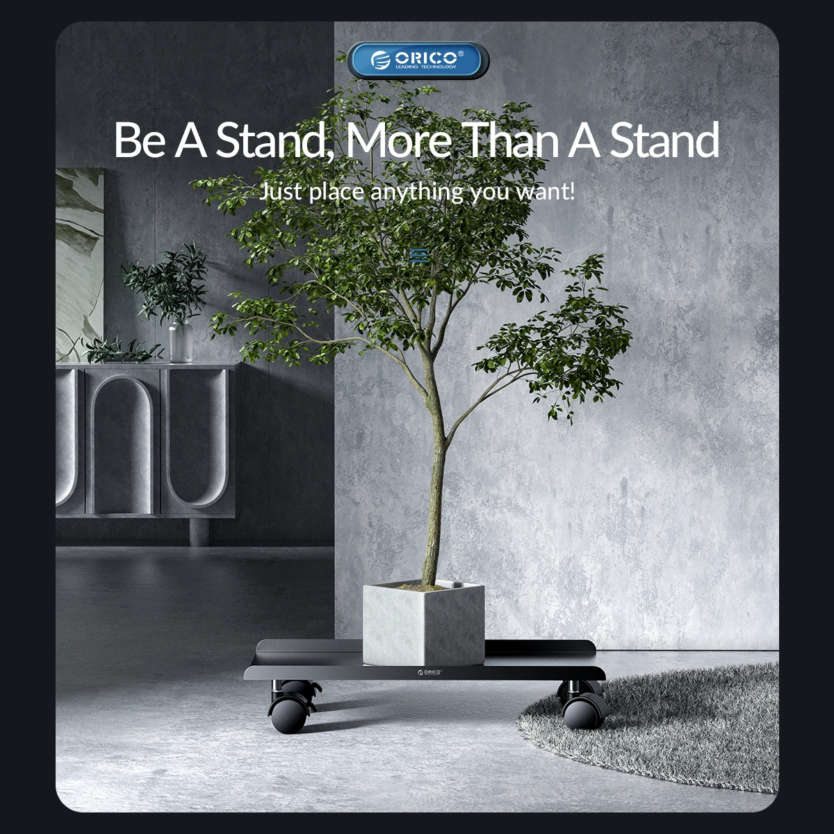 Orico поставка за компютър PC Stand - Computer Bracket - Water Resistant, Black - CPB6-BK