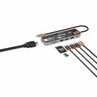 USB Hub CANYON DS-13, 7 ports, USB-C PD charging, 100W, 1 x 4K Ultra HD ports