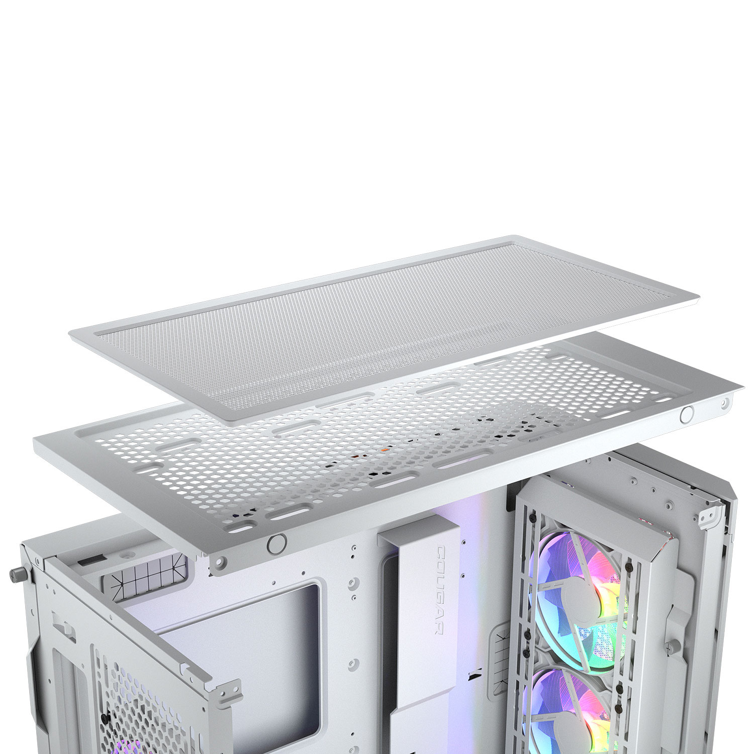 Кутия COUGAR DUOFACE PRO White RGB Mid-Tower Case