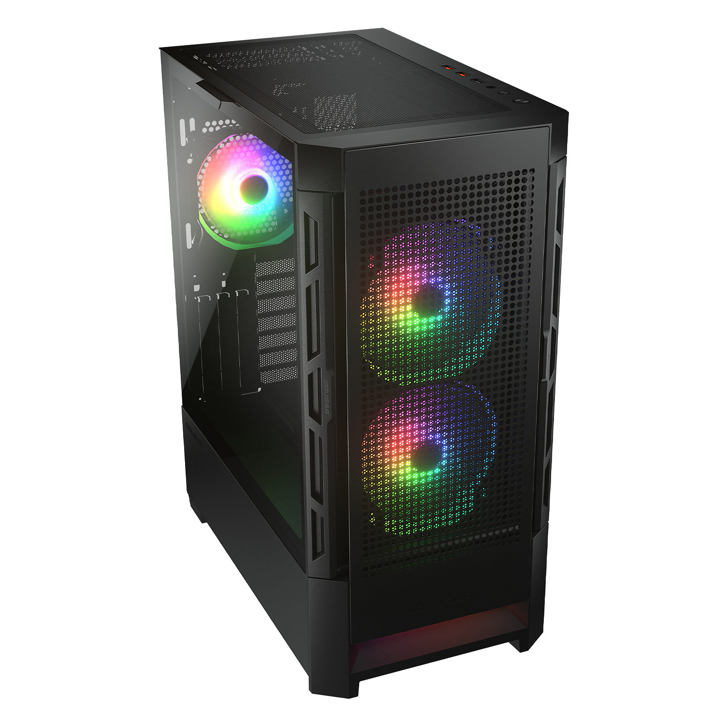 Кутия COUGAR DUOFACE RGB Mid-Tower Case Black - CGR-5ZD1B-RGB