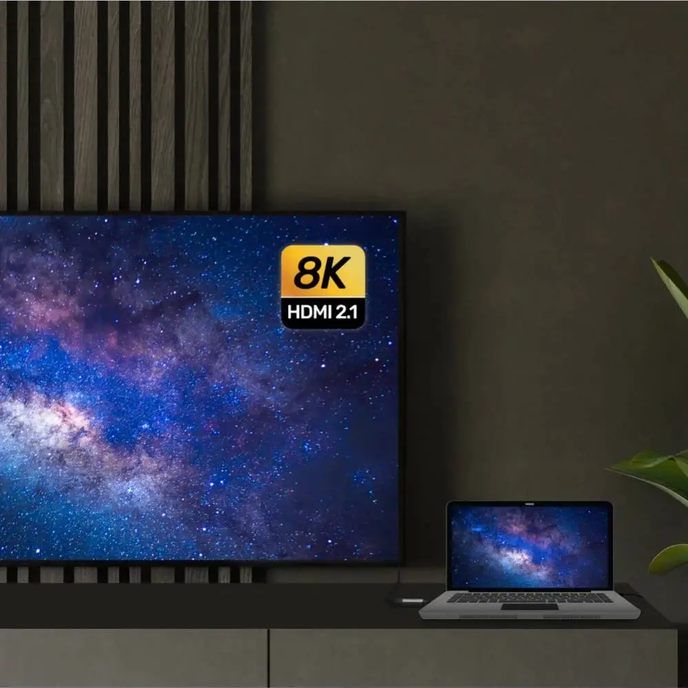 Unitek Адаптер Adapter USB-C M / HDMI 2.1 F - 8K, 120Hz, Aluminium - V1416B