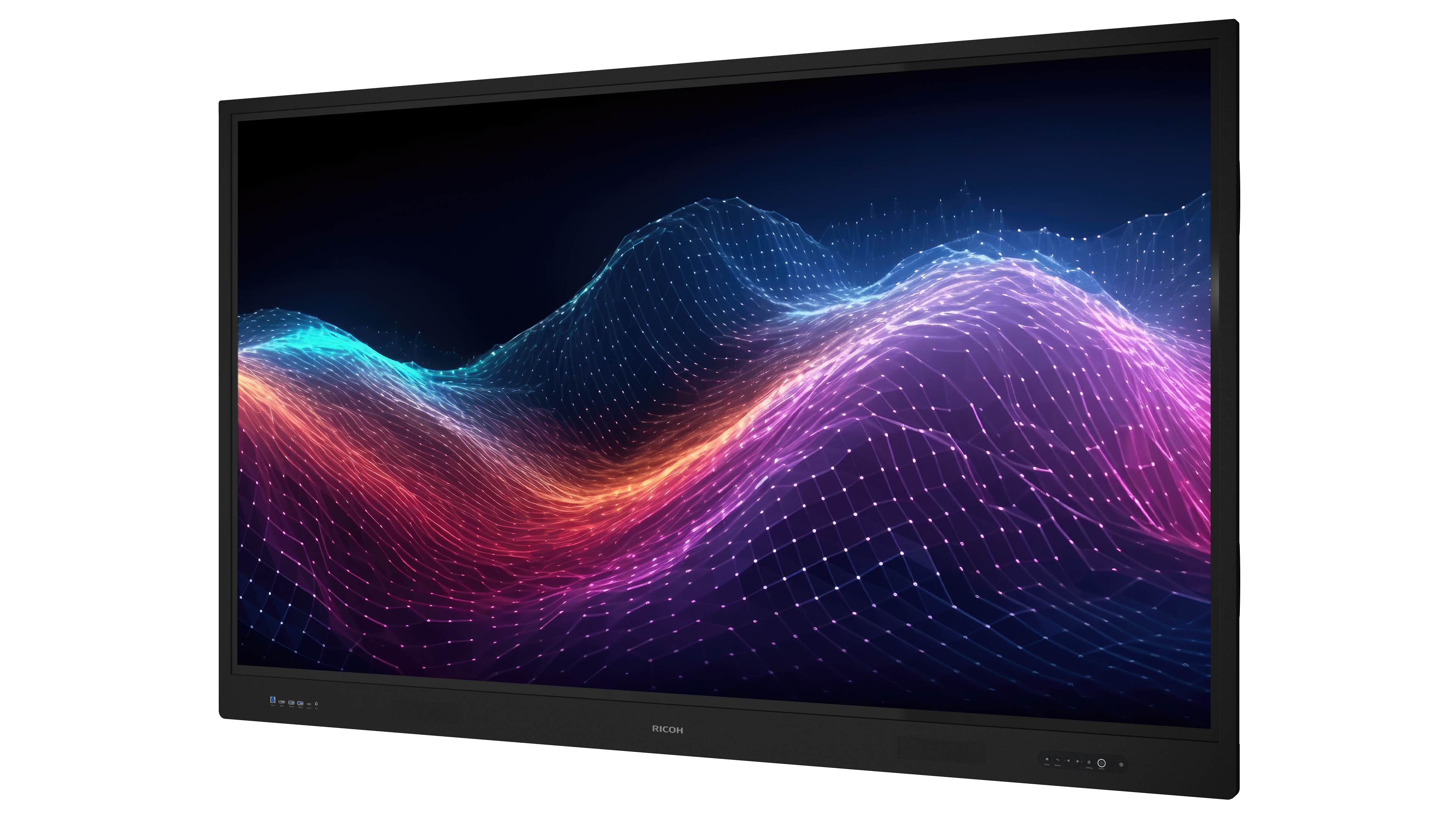 Интерактивен дисплей RICOH A8610, 65", 3840 x 2160, HDMI, DP, Android 13, USB, Мулти-тъч, Черен