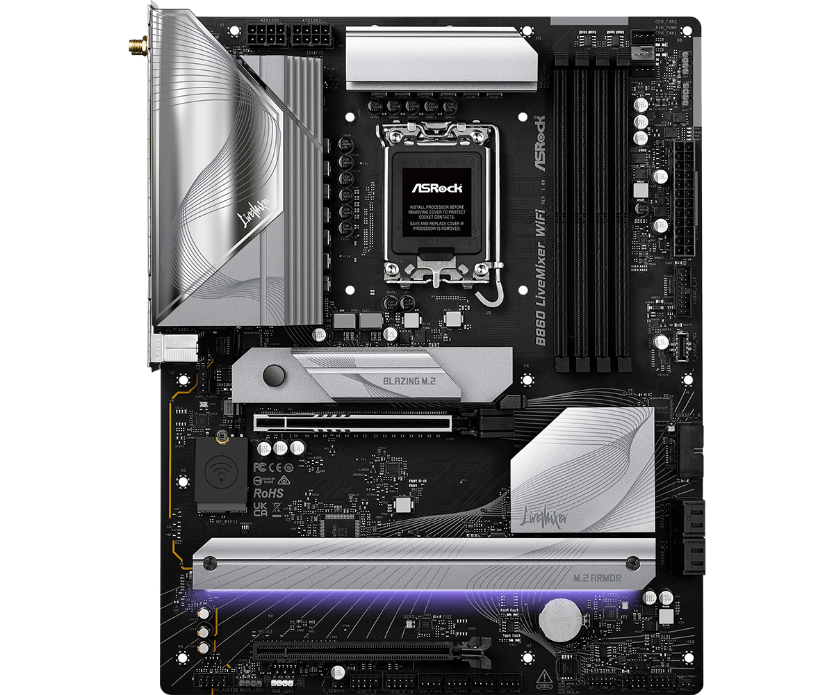 Placă de bază ASRock B860 LiveMixer WIFI 6E LGA1851