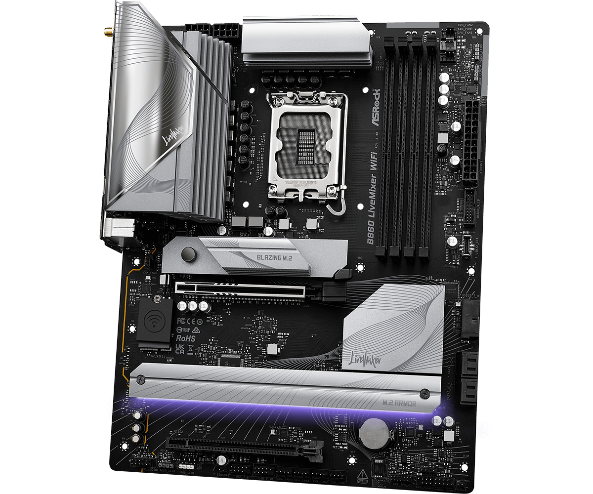 Placă de bază ASRock B860 LiveMixer WIFI 6E LGA1851