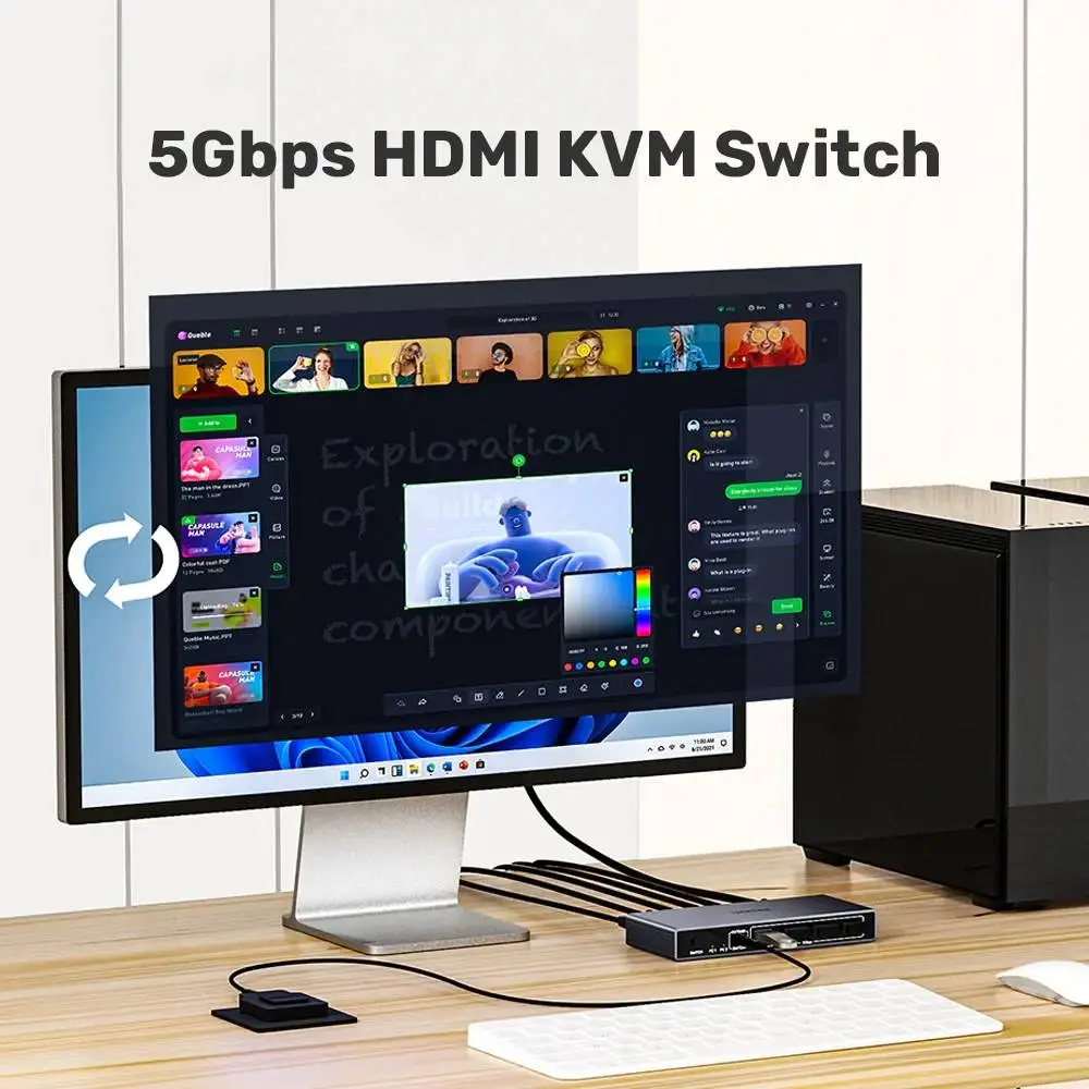 Unitek превключвател KVM Switch - HDMI 4K@60Hz - V1309AGY01