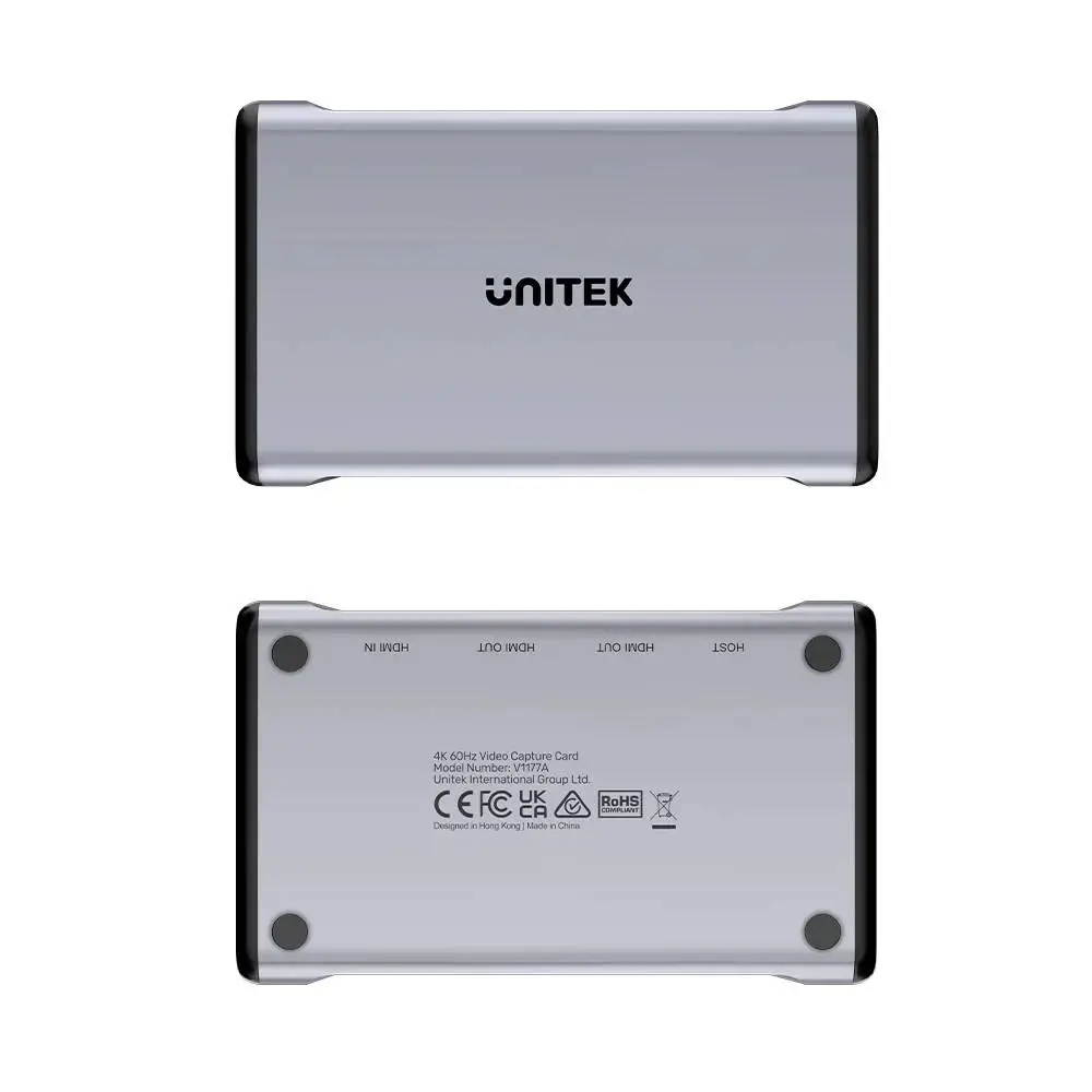 Unitek външна кепчър карта Video Capture Card - 4K@60Hz, Aluminium - V1177AGY01