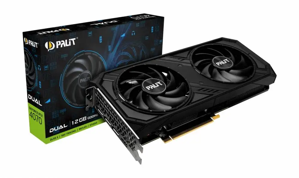 Видео карта Palit GeForce RTX 4070 DUAL 12GB GDDR6 - NE64070019K9-1048D