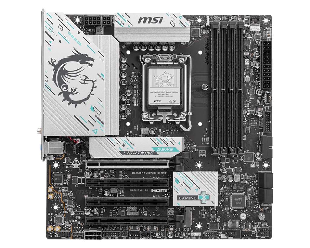 Дънна платка MSI B860M GAMING PLUS WIFI LGA1851