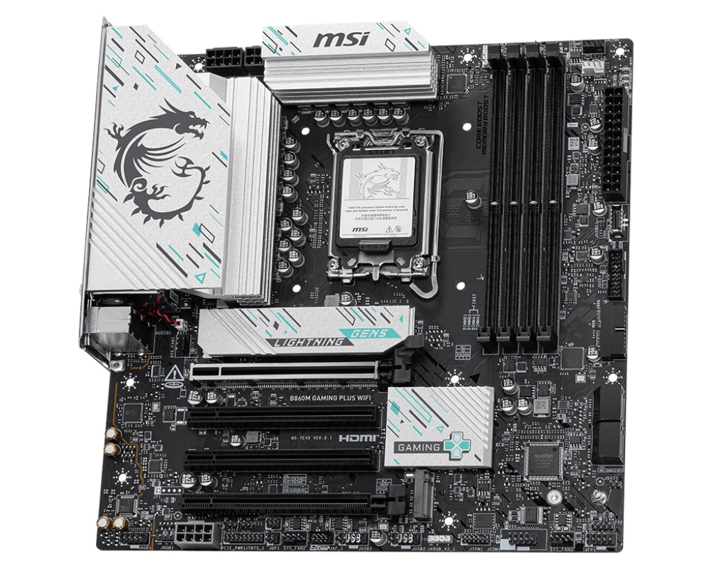 Дънна платка MSI B860M GAMING PLUS WIFI LGA1851