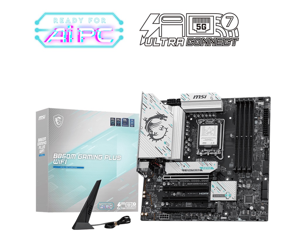 Дънна платка MSI B860M GAMING PLUS WIFI LGA1851