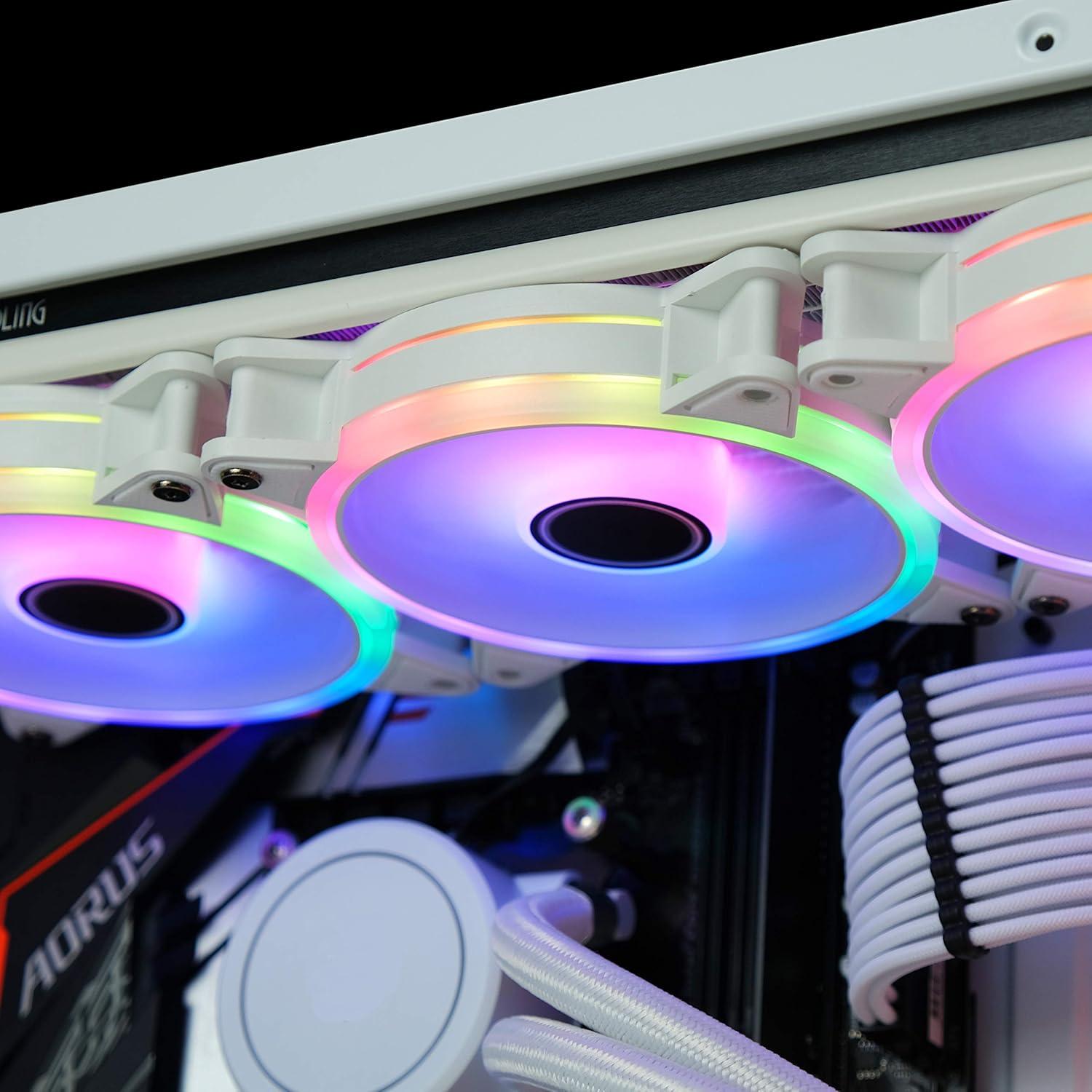 Вентилатори EZDIY-FAB Moonlight White RGB PWM 120mm - 3 Pack