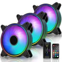 Вентилатори EZDIY-FAB Moonlight Black RGB PWM 120mm - 3 Pack