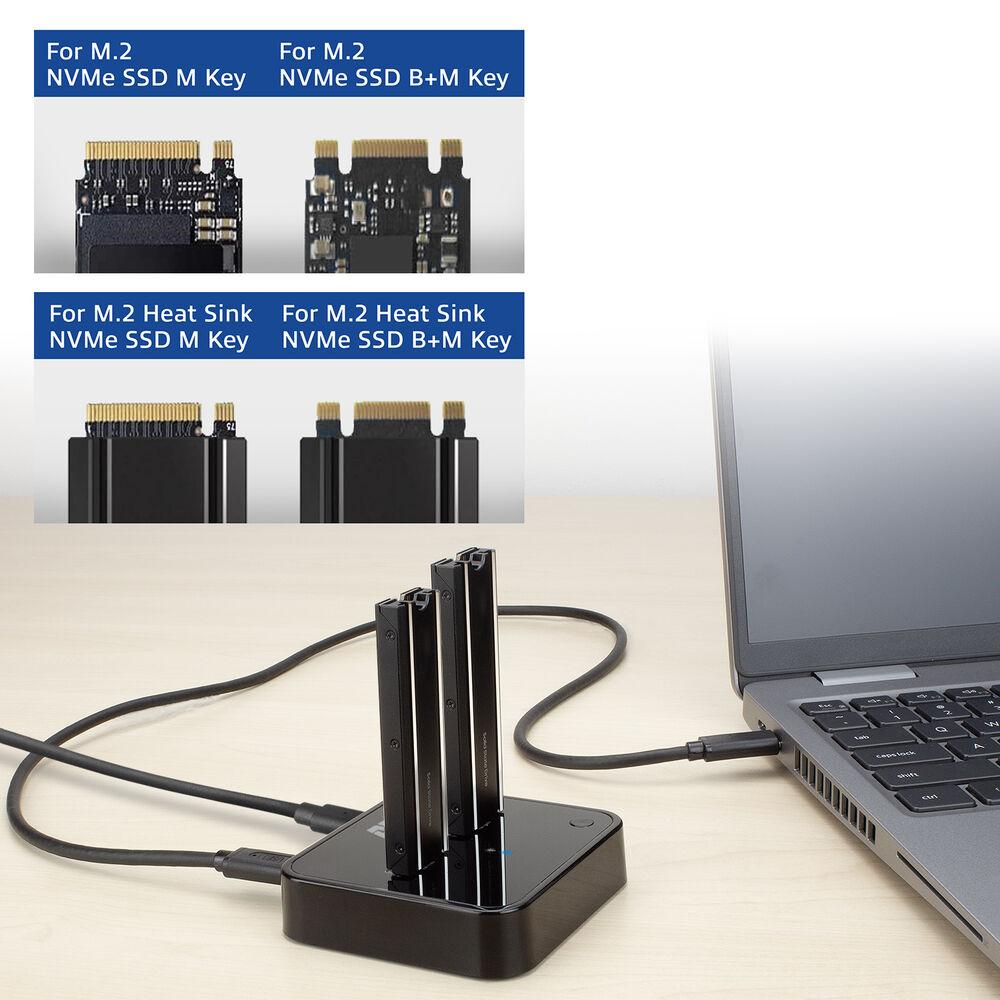 Station d'accueil SSD double, ACT M.2 NVMe/PCIe pour clonage, USB-C 3.2 Gen2