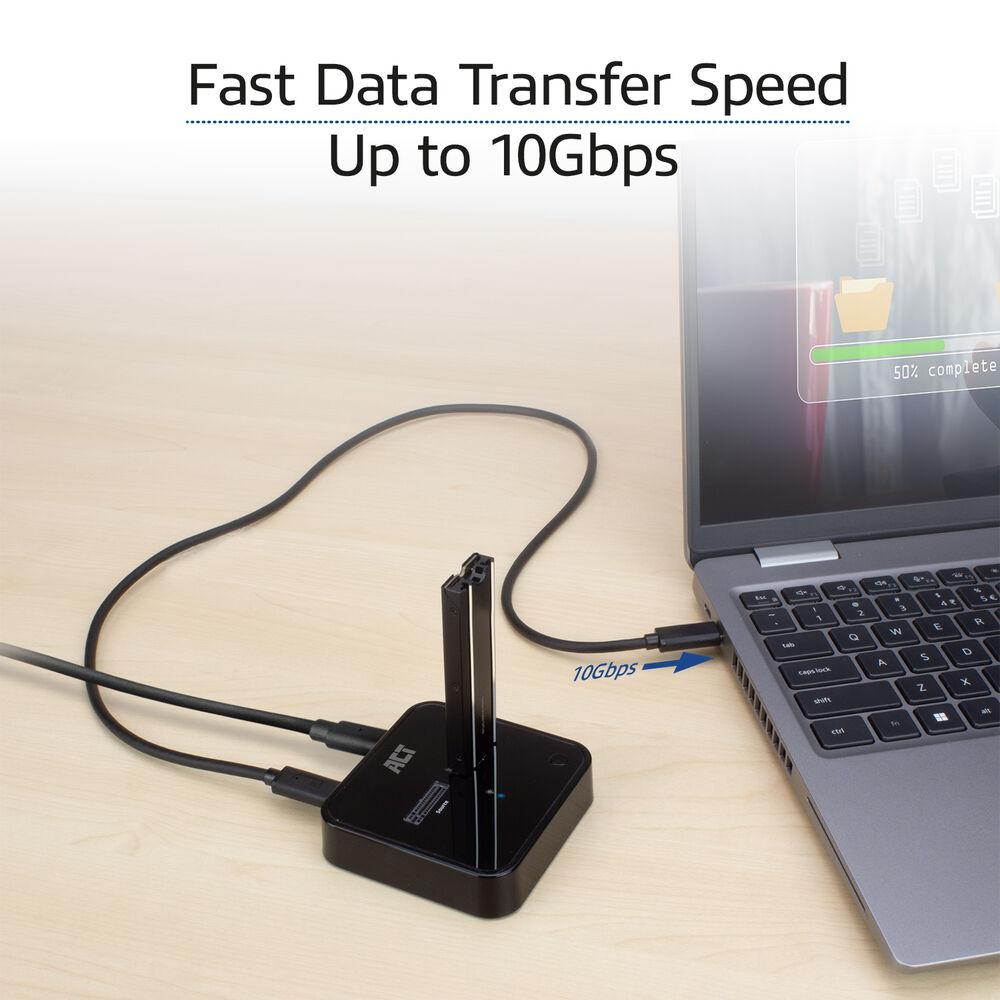 Station d'accueil SSD double, ACT M.2 NVMe/PCIe pour clonage, USB-C 3.2 Gen2