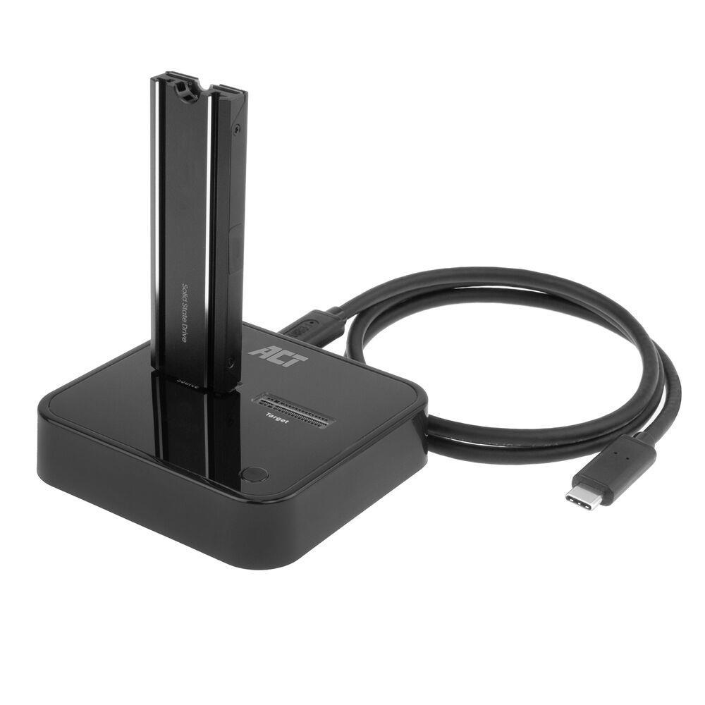 Station d'accueil SSD double, ACT M.2 NVMe/PCIe pour clonage, USB-C 3.2 Gen2