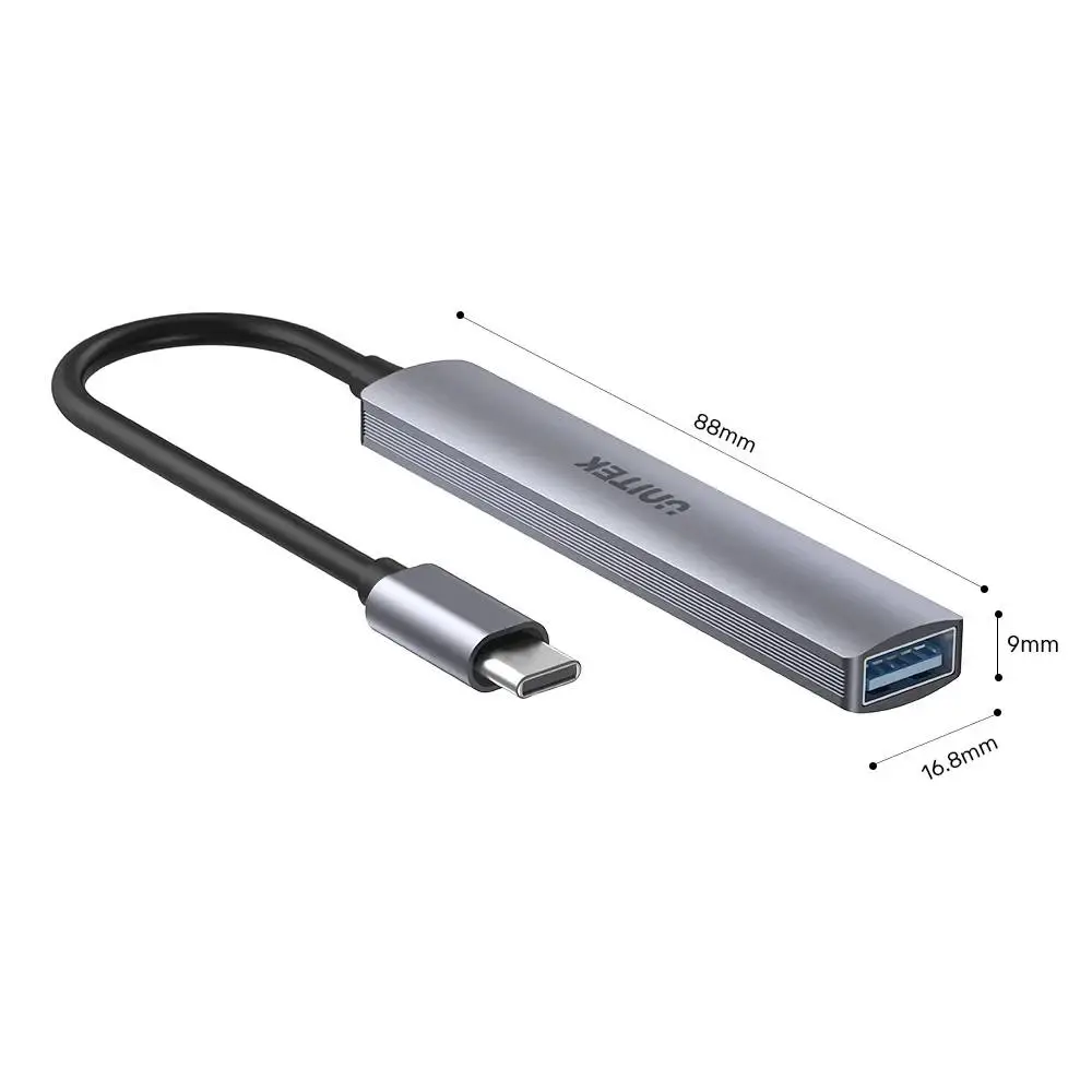 Unitek хъб USB3.0/2.0 HUB 4 port - USB-C input - H1208B