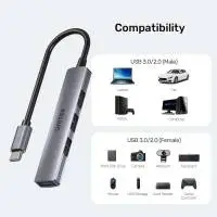 Unitek хъб USB3.0/2.0 HUB 4 port - USB-C input - H1208B
