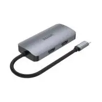 Unitek докинг станция Docking Station Type-C 5-in-1 - uHUB P5 Trio D1051A - USB-C PD100W x 1, HDMI x 2, VGA, USB3.0 x 1