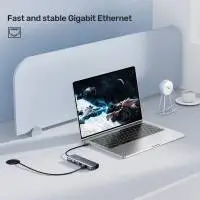Unitek докинг станция Type-C Docking Station PD3.0 100W - HDMI, USB-C x 1, USB3.0 x 3, LAN, SD, VGA - D1113A