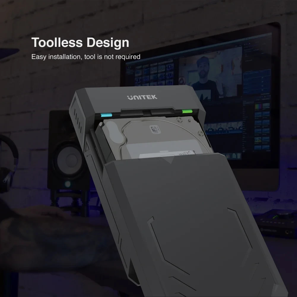 Unitek кутия за диск Storage - Case DiskGuard Raiden - 2.5/3.5 inch USB3.0 UASP - Y-3035