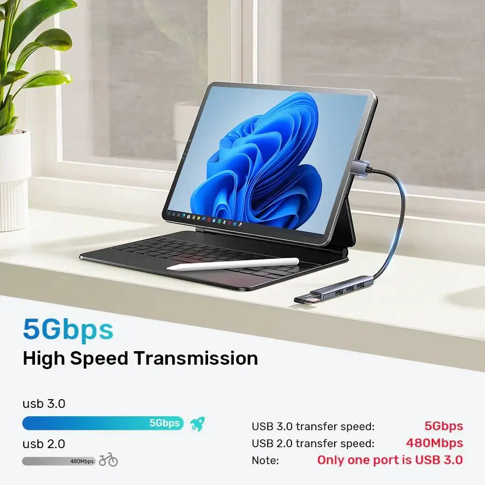 Unitek хъб USB3.0/2.0 HUB 4 port uHUB Q4 - USB-A input - USB3.0 x 1, USB2.0 x 3 - H1208A